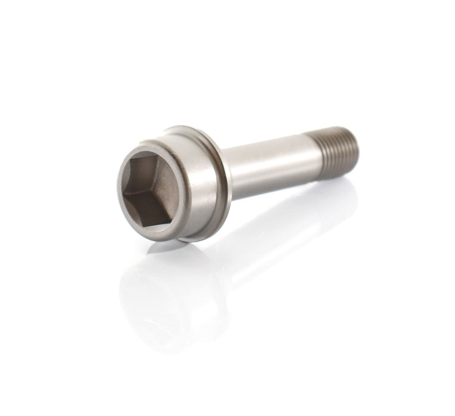 CMS Performance titanium Ferrari lug bolts with rolled threads for super strength and durability.
