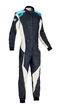 Thumbnail for OMP Tecnica Evo Race Suit Blue / White Front Image