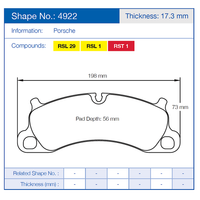Thumbnail for Pagid Racing Brake Pads No.4922 (Front)
