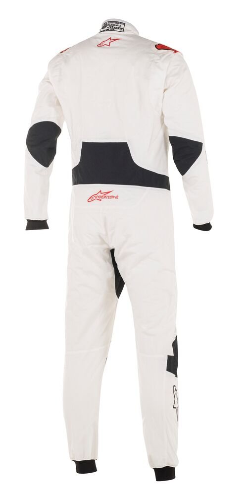 Alpinestars Hypertech v2 Race Suit - Competition Motorsport White Back ImageAlpinestars Hypertech v2 Race Suit - Competition Motorsport White Front ImageAlpinestars Hypertech v2 Race Suit White / Red Back Image