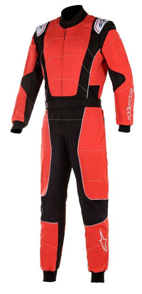 Thumbnail for Alpinestars KMX-3 v2 Kart Racing Suit - Competition MotorsportAlpinestars KMX-3 v2 Kart Racing Suit Red / Black Front Image