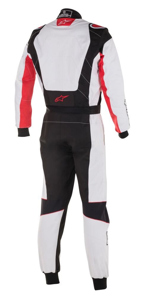 Alpinestars KMX-3 v2 Kart Racing Suit White / Red Rear Image