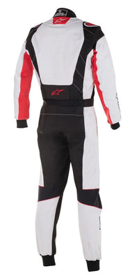 Thumbnail for Alpinestars KMX-3 v2 Kart Racing Suit White / Red Rear Image