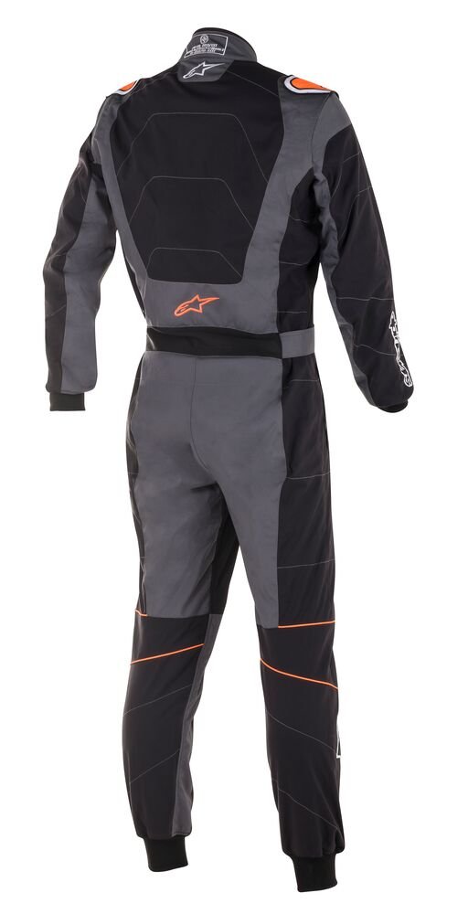 Alpinestars KMX-3 v2 Kart Racing Suit Black / orange Rear Image
