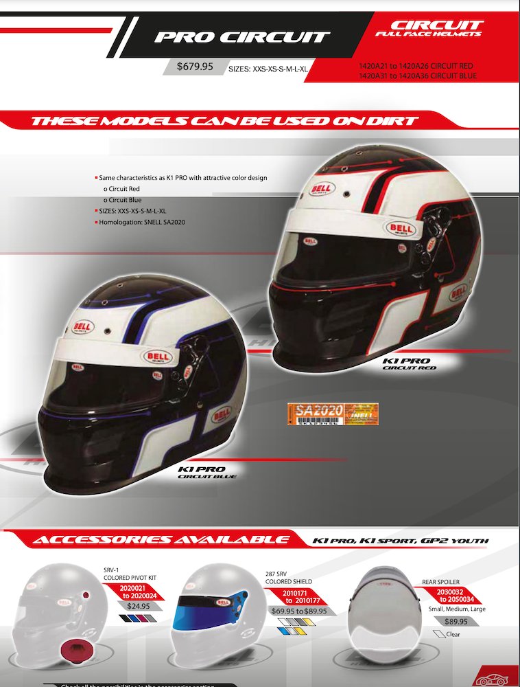 Bell K1 Pro Helmet SA2020 - Competition Motorsport