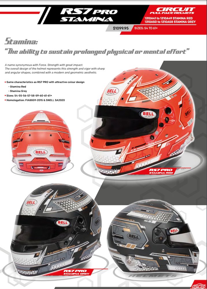 Bell RS7 Pro Helmet SA2020 - Competition Motorsport