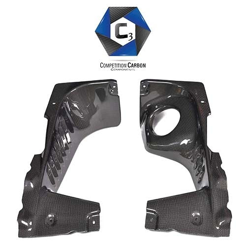 C3 Carbon Ferrari 458 Spider Engine Bay Trim Panels - Competition Motorsport