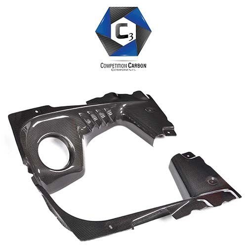C3 Carbon Ferrari 458 Spider Engine Bay Trim Panels - Competition Motorsport