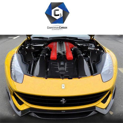 C3 Carbon Ferrari F12 Carbon Fiber Engine Cover - Competition Motorsport