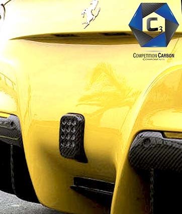 C3 Carbon Ferrari F12 Carbon Fiber Rear Fog Light Cover - Competition Motorsport
