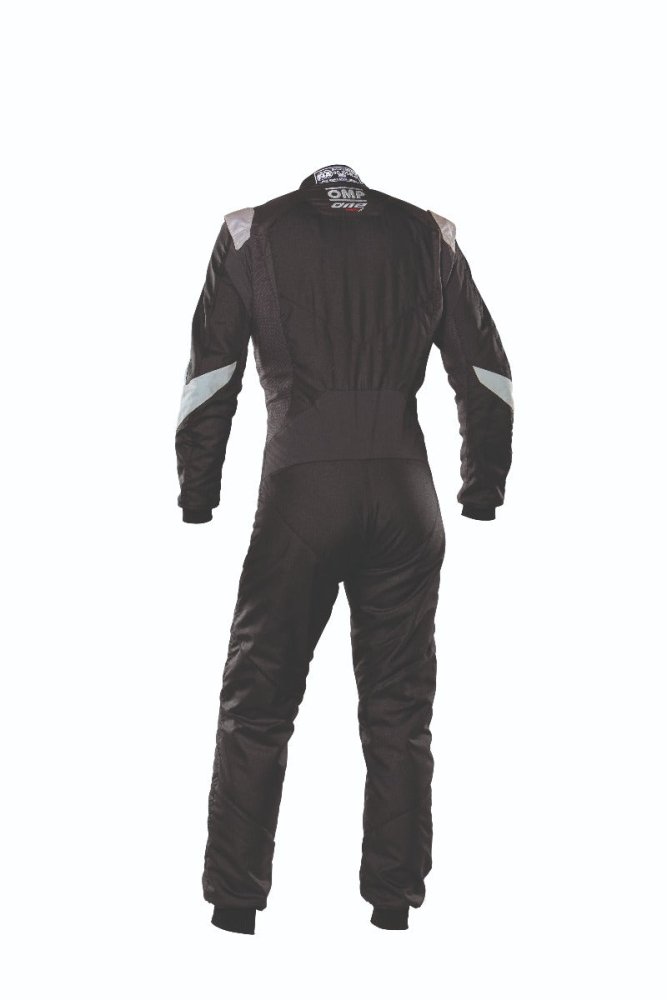 OMP One Evo X Racing Driver Race Suit  Black Rear Image