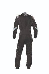 Thumbnail for OMP One Evo X Racing Driver Race Suit  Black Rear Image