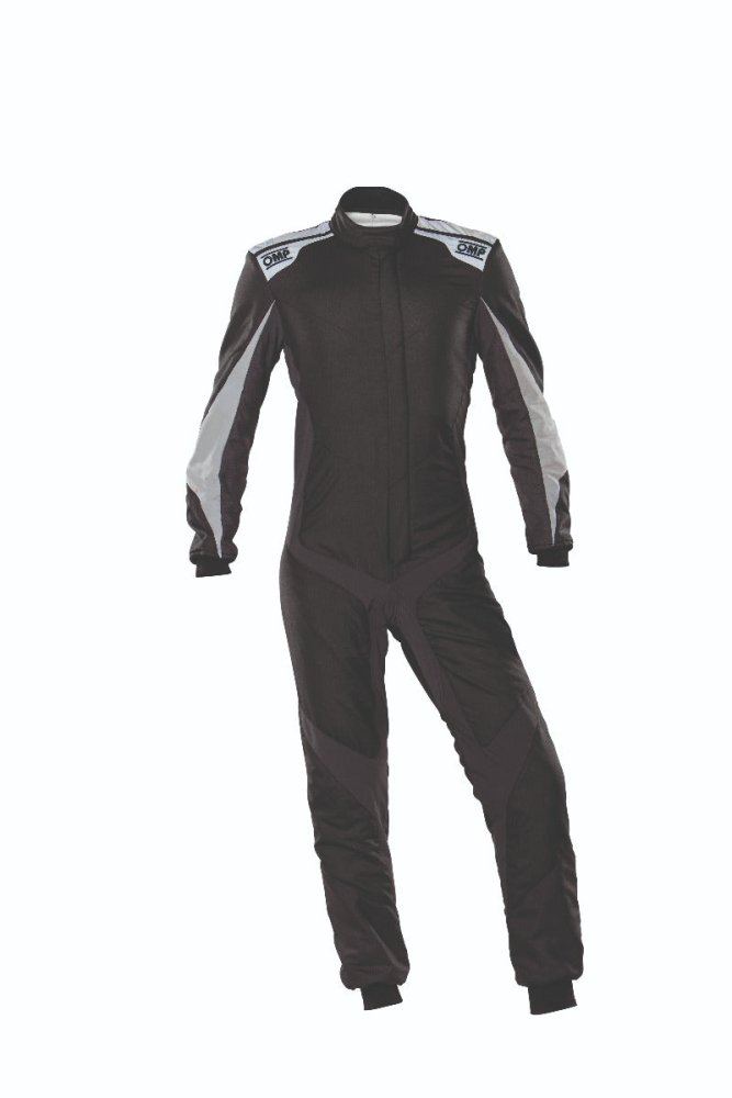 OMP One Evo X Racing Driver Race Suit  Black Front Image