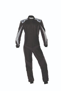 Thumbnail for OMP One Evo X Racing Driver Race Suit  Black Front Image