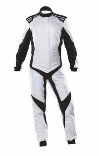 Thumbnail for OMP One Evo X Racing Driver Race Suit  Grey Front Image