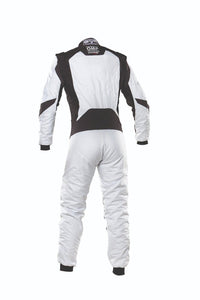 Thumbnail for OMP One Evo X Racing Driver Race Suit  Grey Back Image
