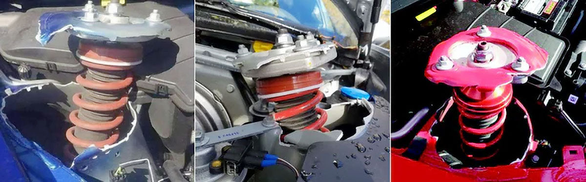 SilverRocket Custom Porsche Motorsport Front Strut Tower Reinforcement Plates