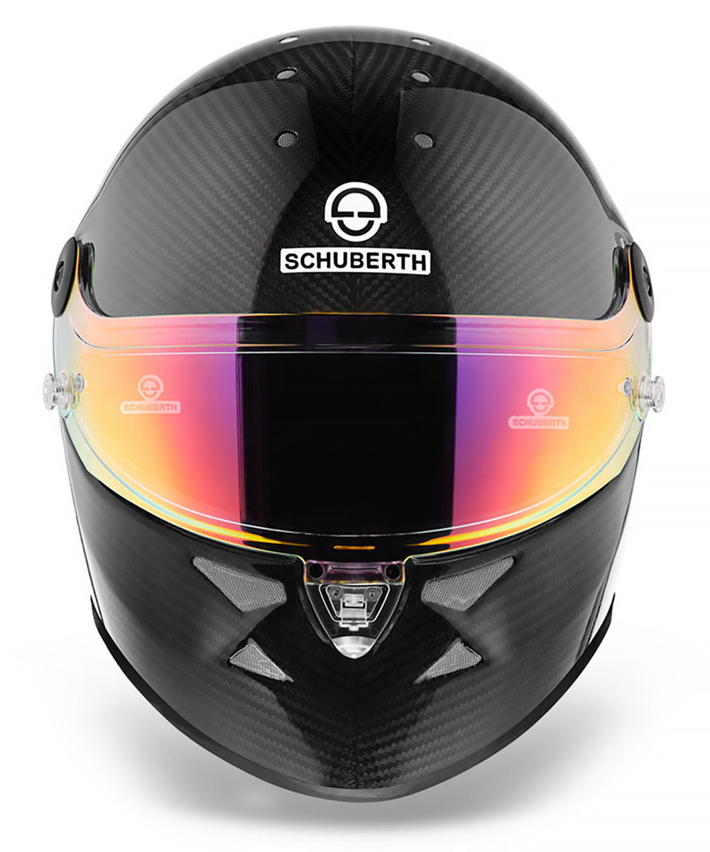 Schuberth SP1 Carbon Fiber Racing Helmet: Glossy Finish and Venting System