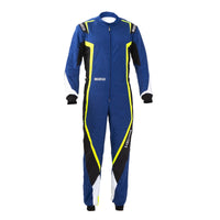 Thumbnail for sparco_kerb_kart_racing_suit_competition_motorsport_blue_yellow