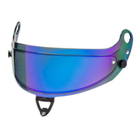 Thumbnail for Schuberth SF4 SP1 SK1 legacy latch dark smoked blue mirrored racing visor image