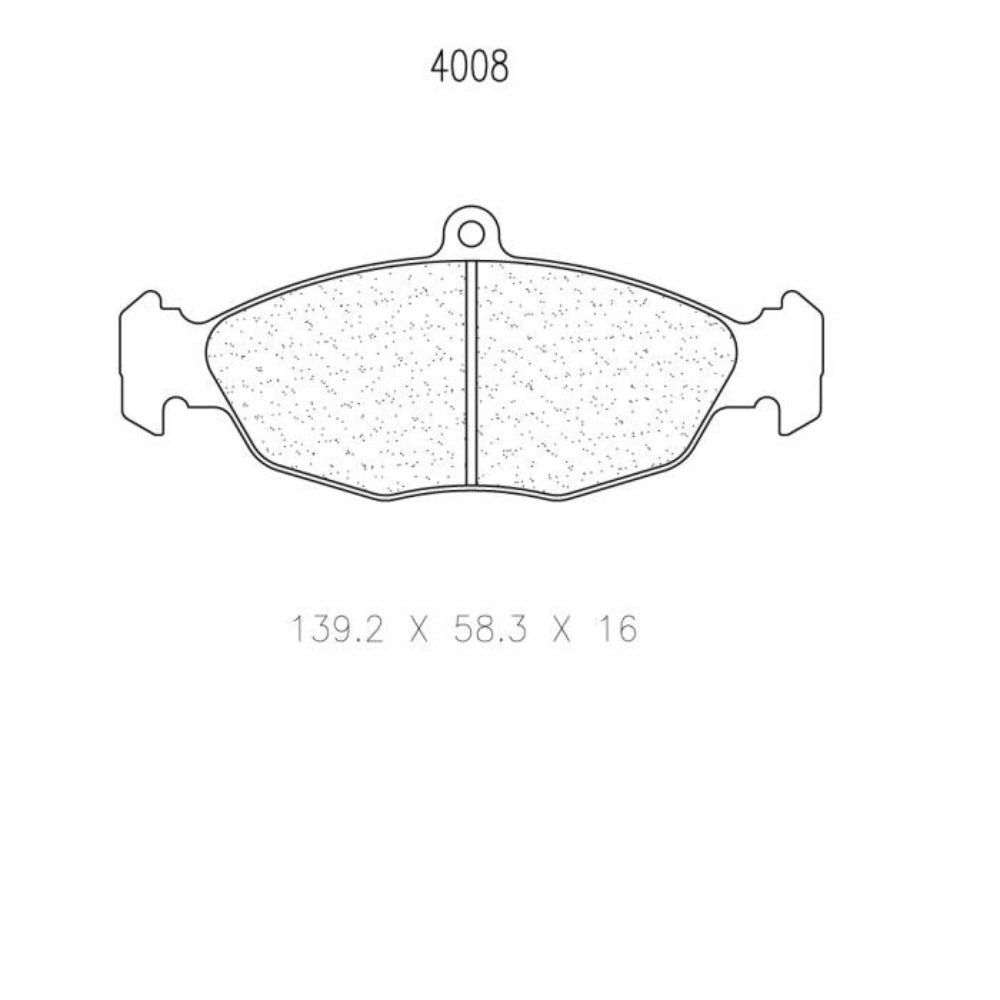 4008 break pad shape image diagram 