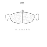 Thumbnail for 4008 break pad shape image diagram 