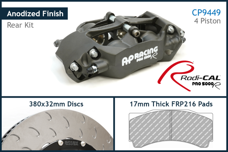 AP Racing Radi-CAL 380mm Competition Brake Kit 991.2 / 992.1 GT3 Cup Car (Rear)
