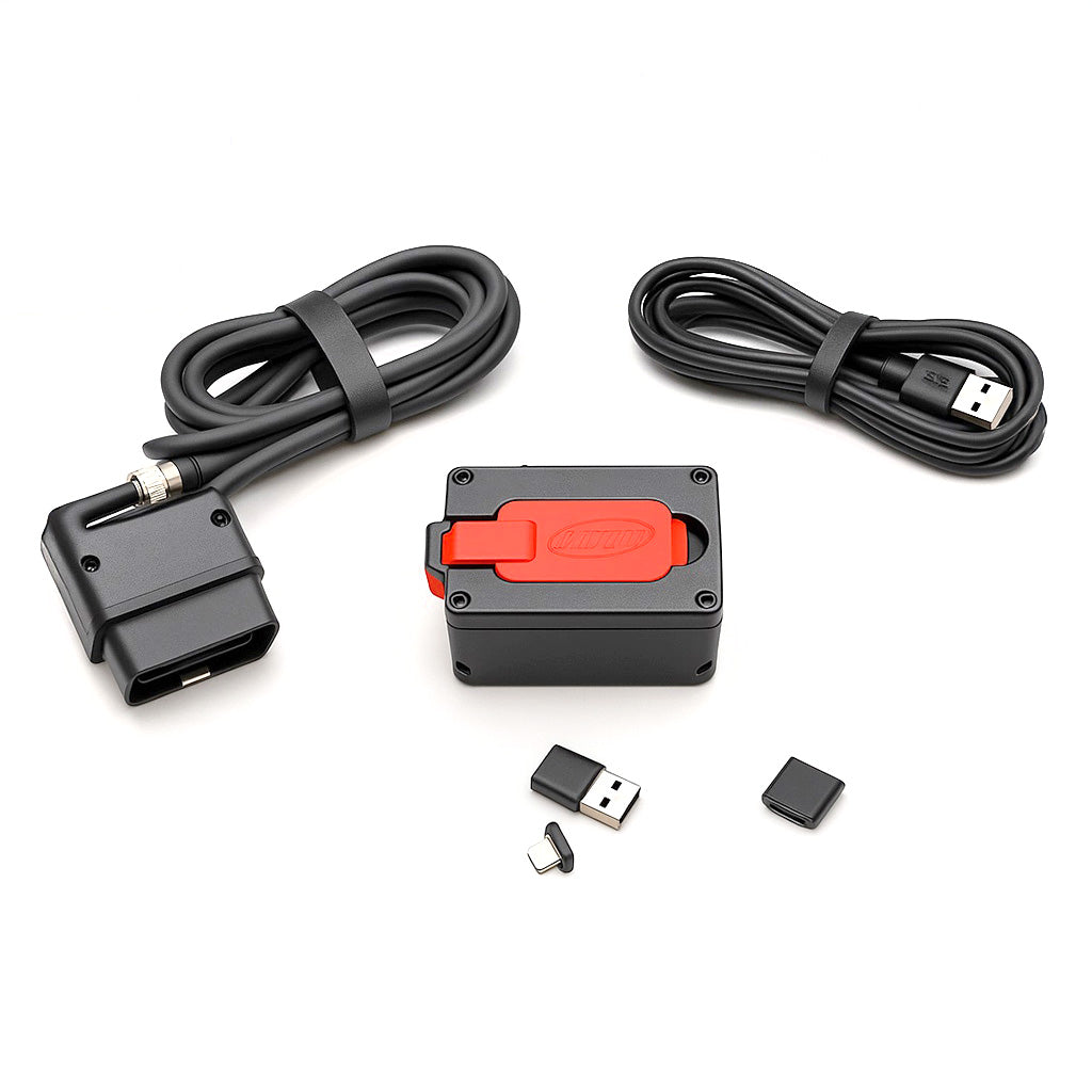 AiM ECU Log datalogger with OBDII ECU connection