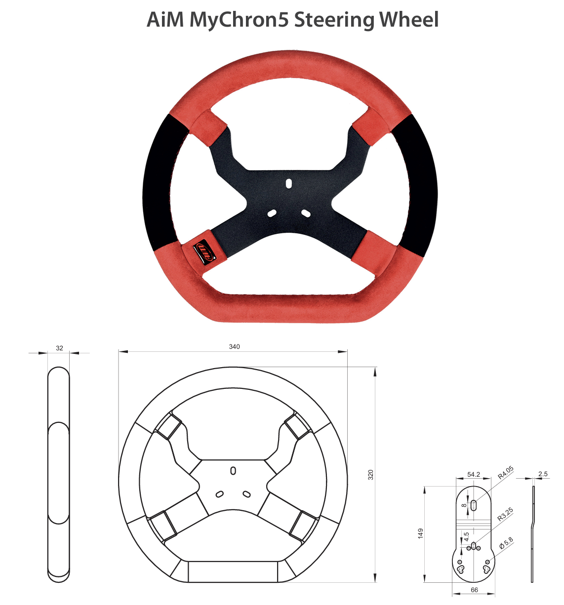 AiM_Steering_Wheel_Red_Black_Dimensions_iMage