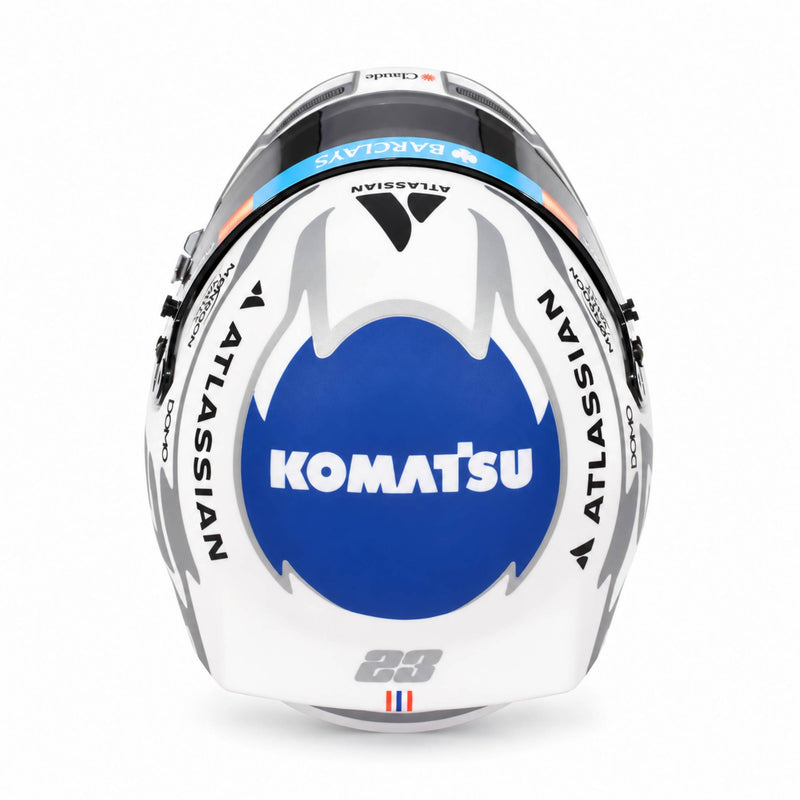 Bell Alex Albon 2026 Williams F1 mini helmet top view