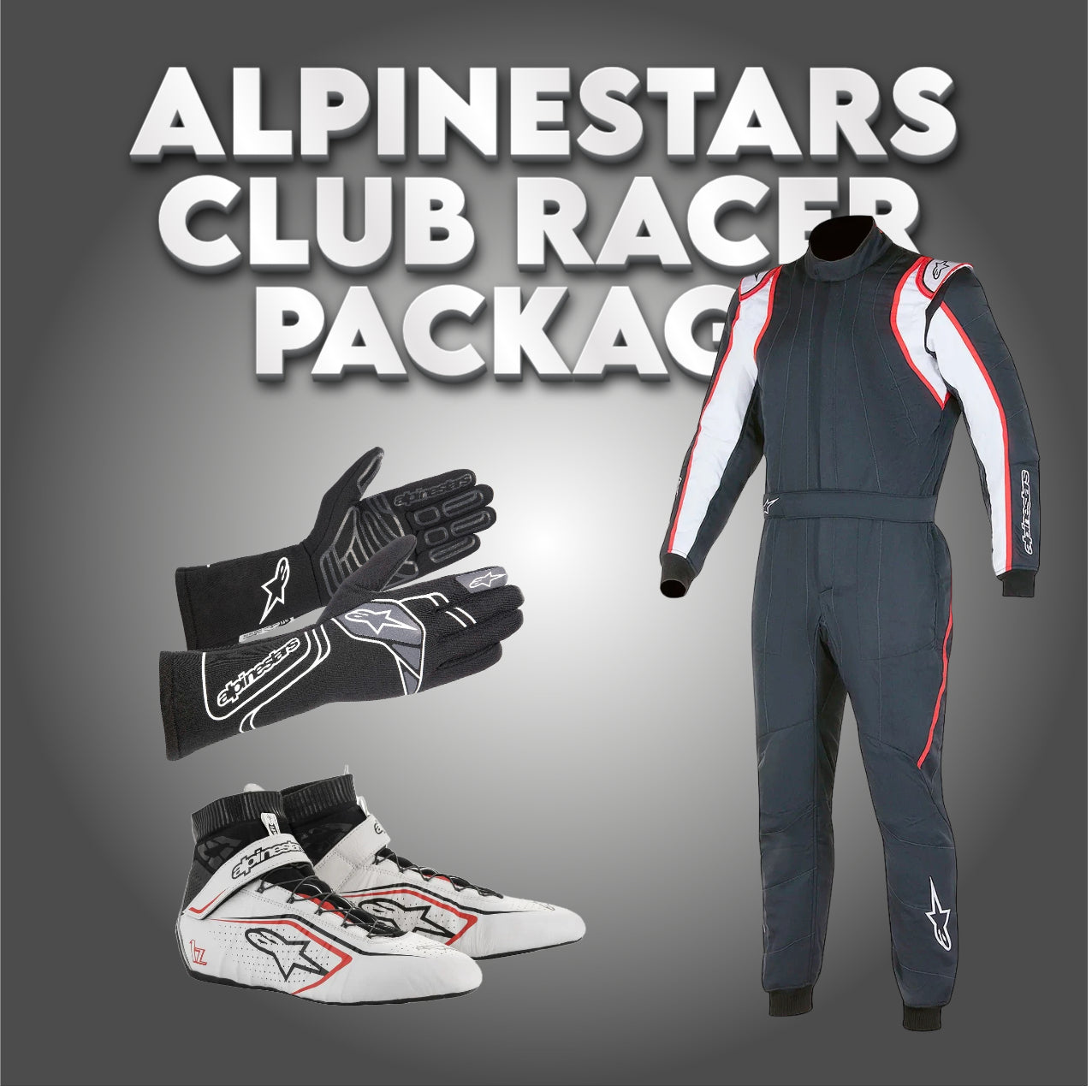 Alpinestars Club Racer Package | Suit, Shoes & Gloves Bundle