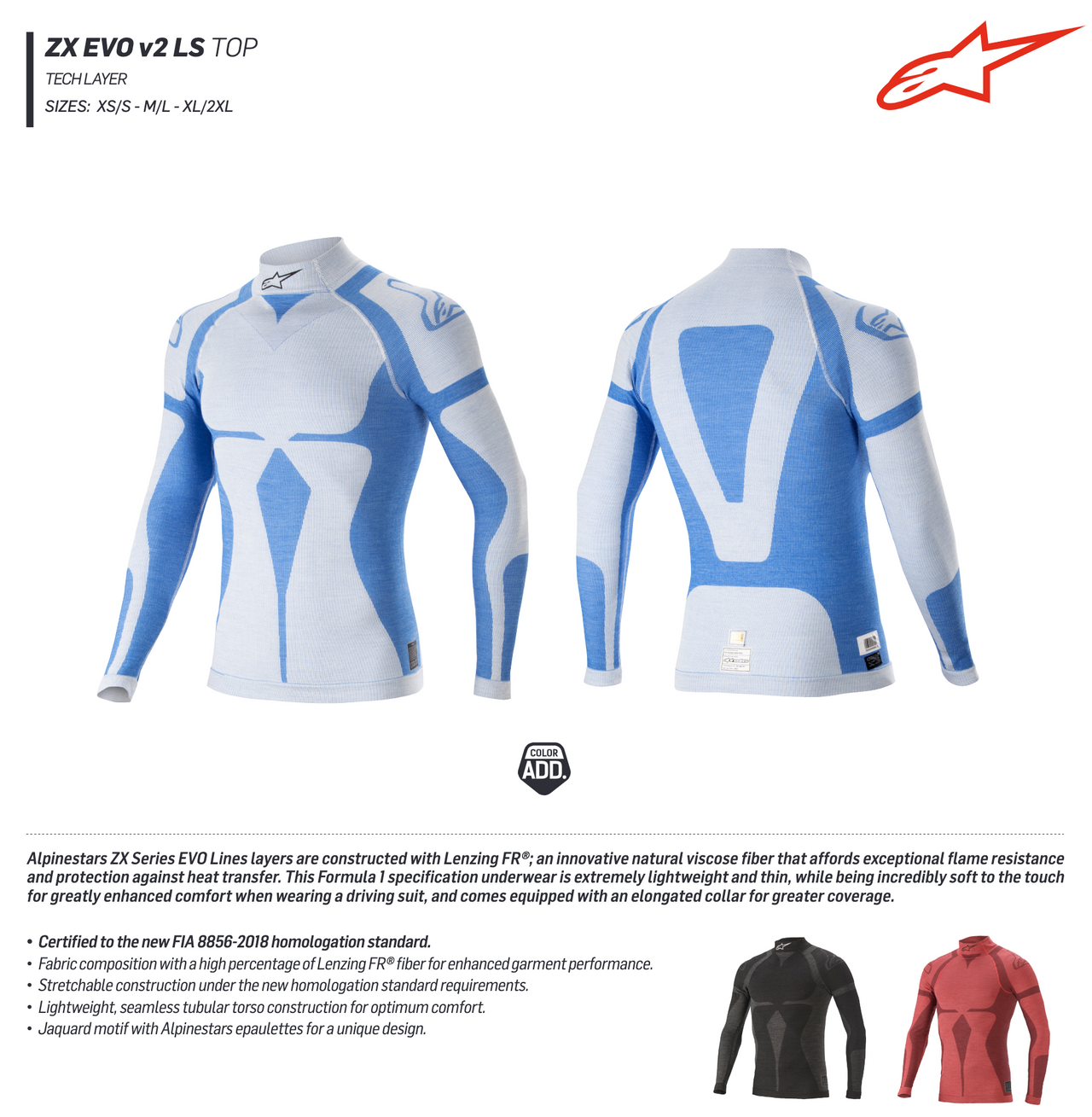 Alpinestars ZX EVO V2 Fireproof Shirt @ Competition Motorsport Alpinestars ZX EVO V2 Fireproof Shirt @ Competition Motorsport
