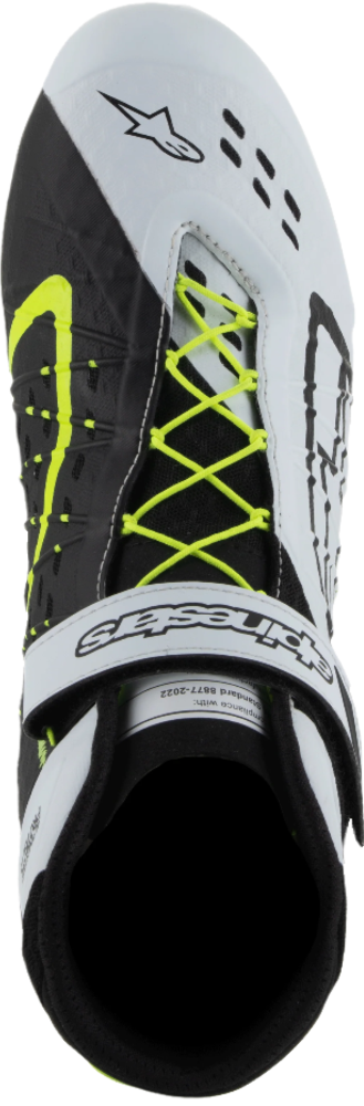Alpinestars_2712124-125_tech-1-kx-v3-shoes-fia_black/yellow_top_Image