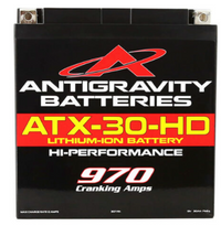 Thumbnail for Antigravity Batteries ATX-30-HD lithium-ion battery packaging on a black background