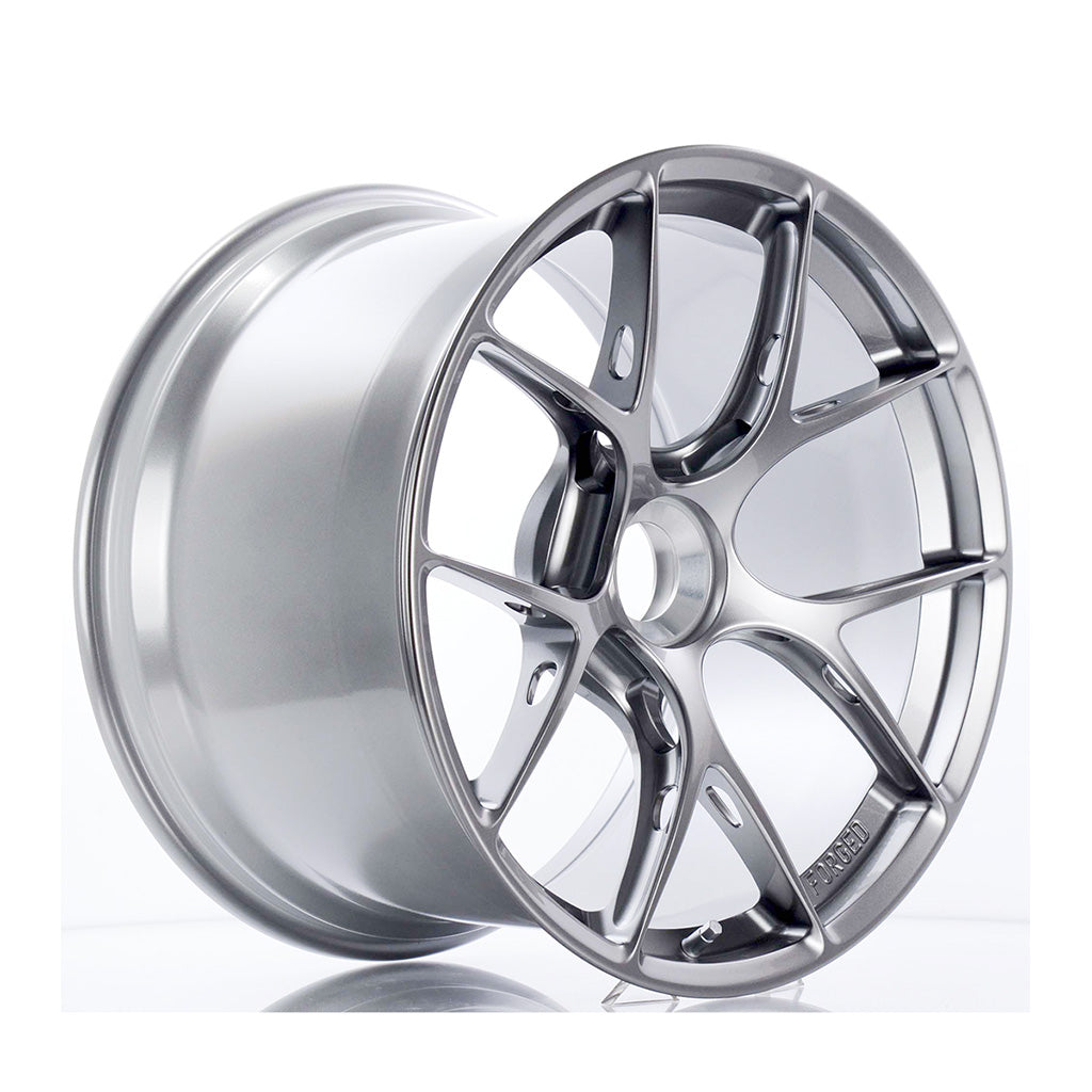 BBS FI-R Evo forged racing wheels in Diamond Silver Porsche center lock