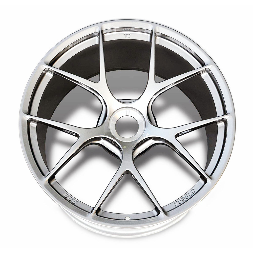 BBS Diamond Silver FI-R Evo forged wheels for Porsche center lock
