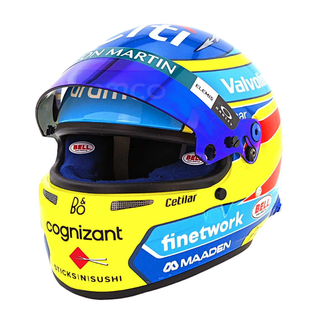 Bell HP77 Fernando Alonso 1:2 Scale F1 Mini Helmet | Aston Martin 2025 F1 Season