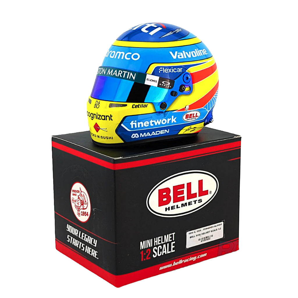 Bell 1:2 Scale F1 Mini Helmet Fernando Alonso | Aston Martin