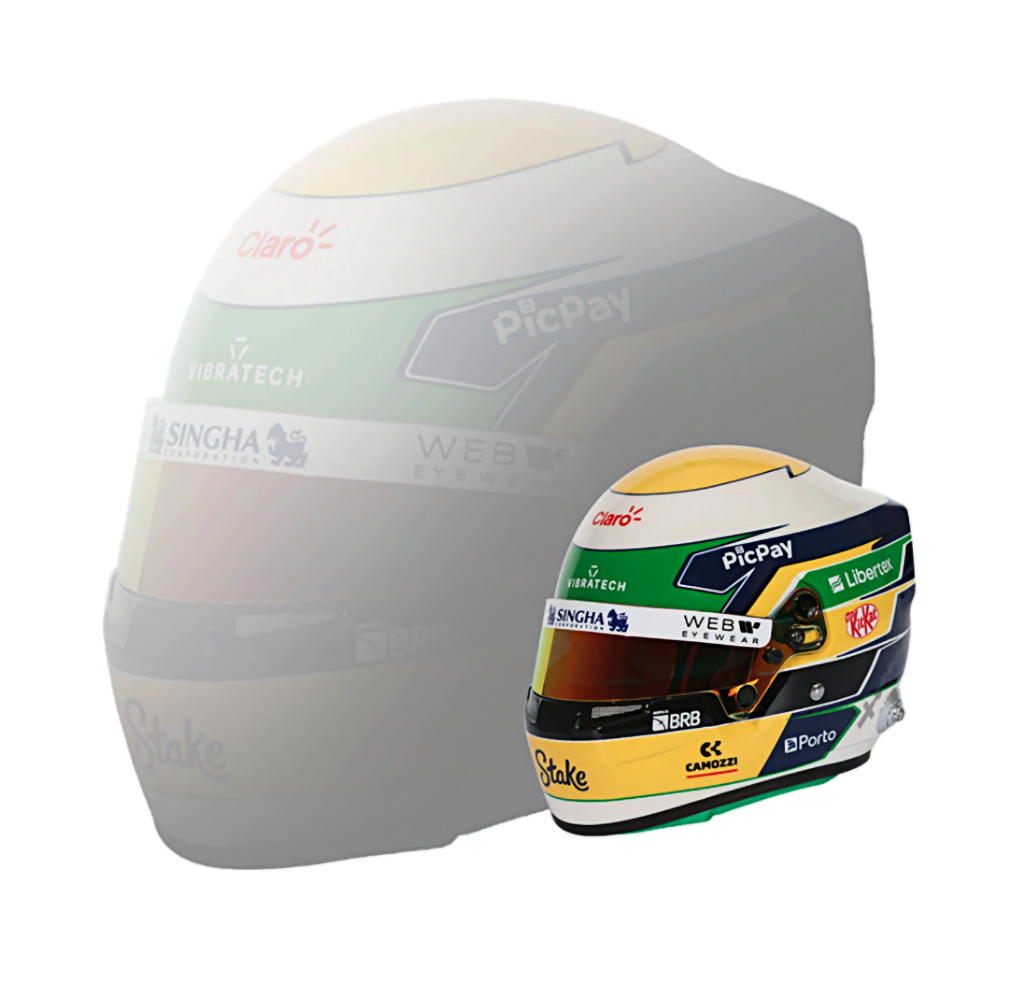Bell HP77 Gabriel Bortoleto 1:2 Scale F1 Mini Helmet | Kick Sauber 2025 F1 Season