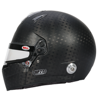 Thumbnail for Bell HP77 EVO-IV helmet side profile showing sculpted carbon shell and visor hardware