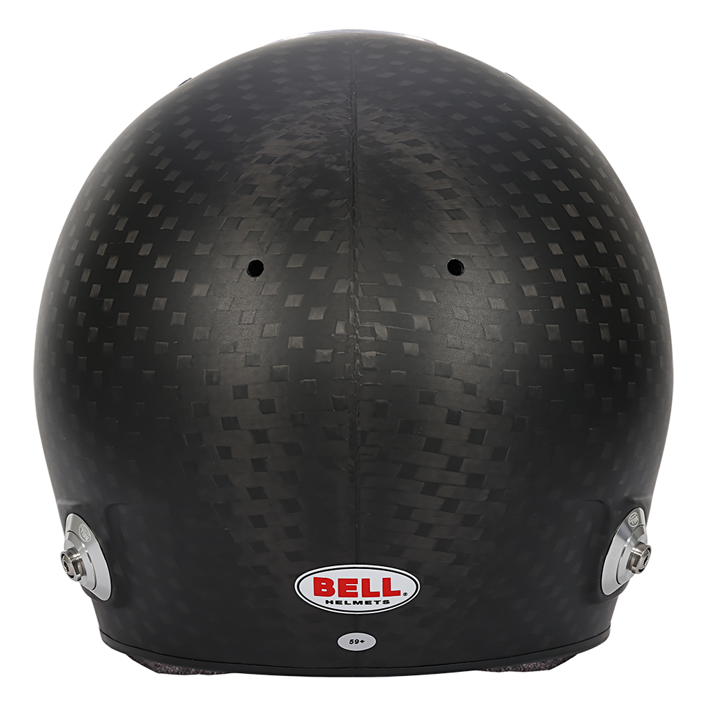 Bell HP77 EVO-IV helmet rear view showing integrated aero stabilizer and cooling ducts