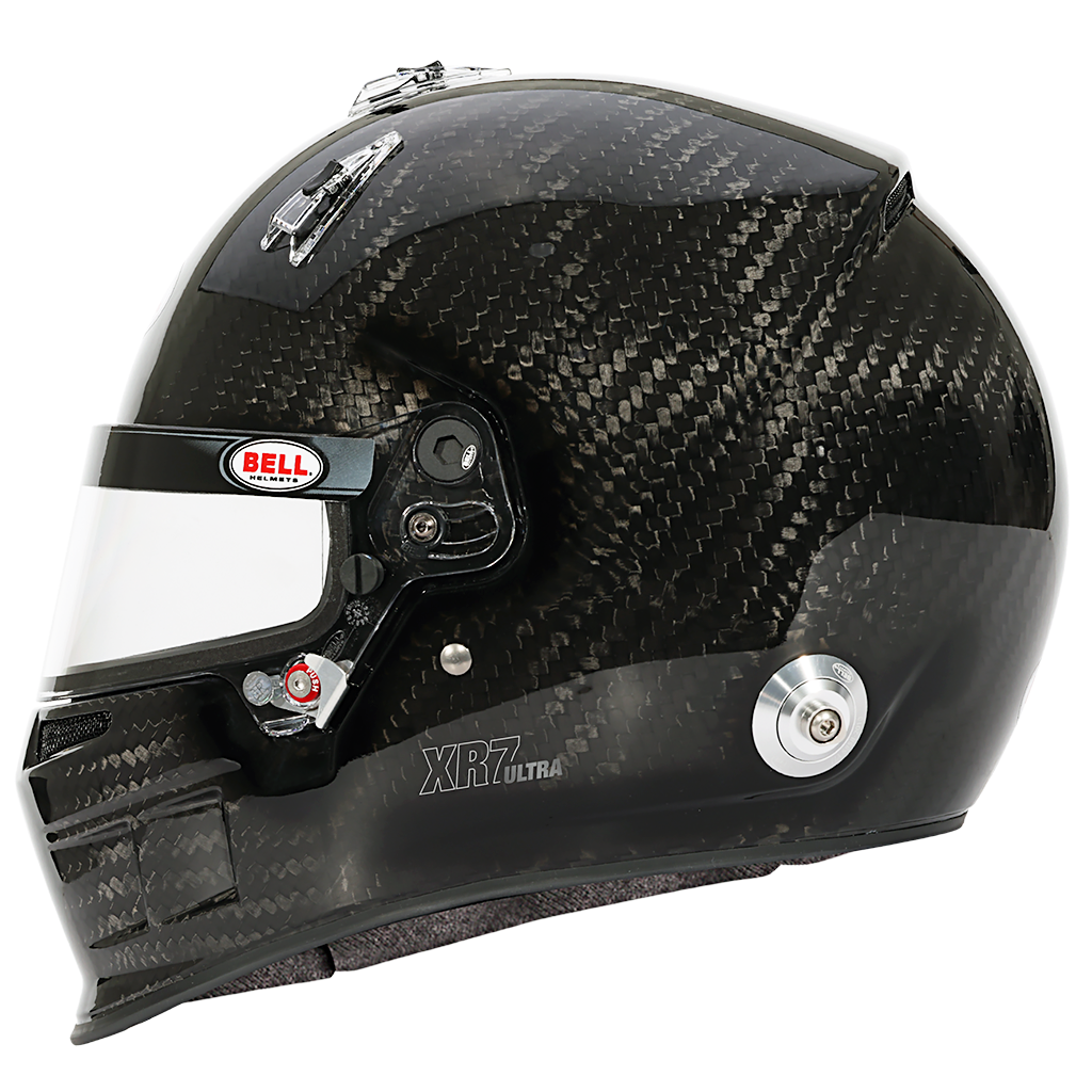 Bell XR7 ULTRA helmet side profile showing sleek carbon composite design