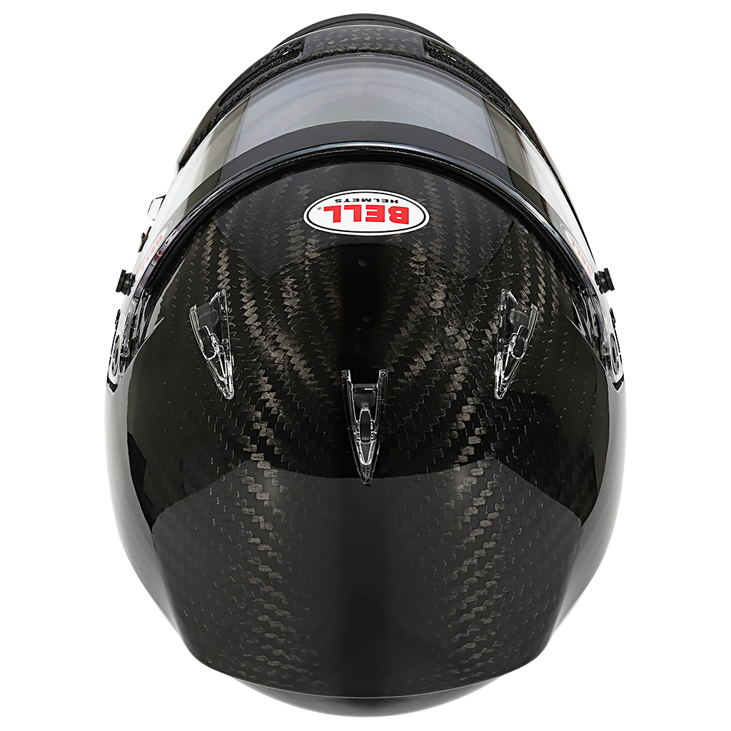 Bell XR7 ULTRA helmet top view with visor mechanism and vent intake details