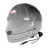 Thumbnail for Bell helmet with communication headset on a white background