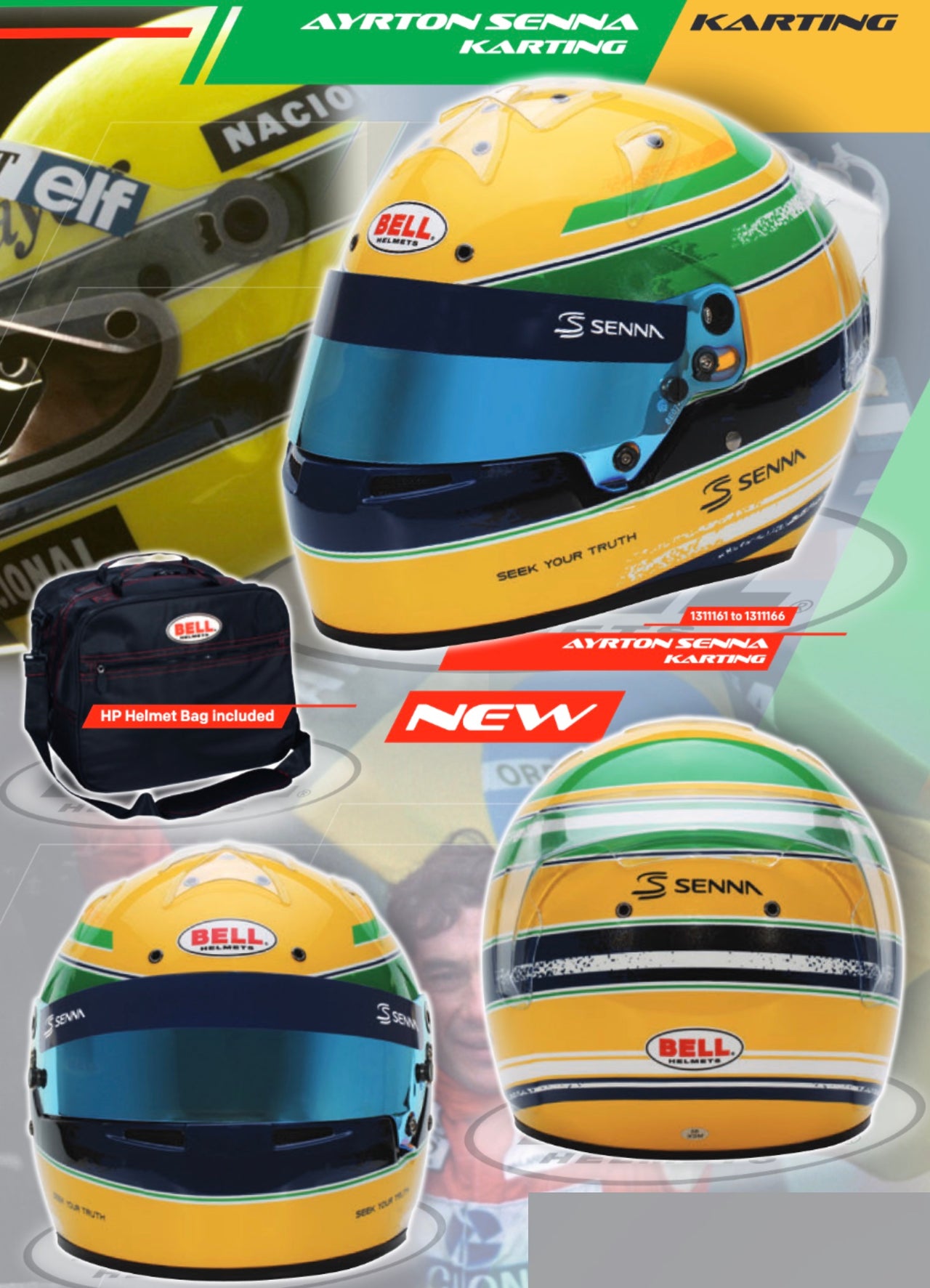 bell helmet coupon KC7-CMR AYRTON Senna KARTING - Senna