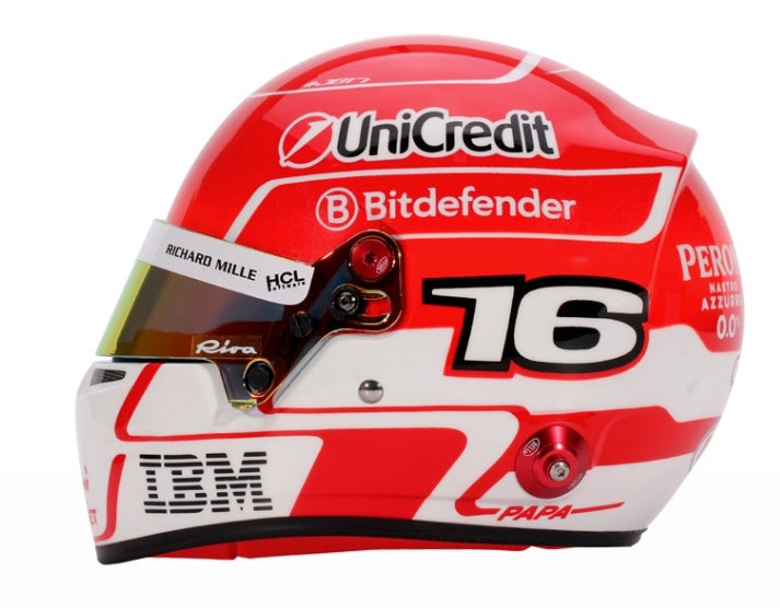 MINI HELMET 1/2 - CASQUE CHARLES LECLERC - FERRARI MINI HELMET 1/2 - CASQUE CHARLES LECLERC - FERRARI
