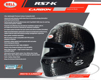 Thumbnail for Bell RS7-K Carbon Fiber Karting Helmet FIA8878-2024/K2025