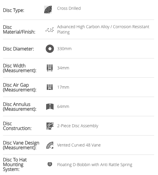 Brembo 330mmx34mm 2-piece Front Brake Rotors for Porsche  (OEM Iron)