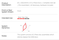 Thumbnail for Brembo 330mmx34mm 2-piece Front Brake Rotors for Porsche  (OEM Iron)