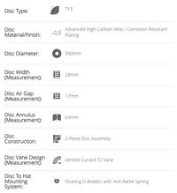 Thumbnail for Brembo 2-Piece Slotted Rotors Porsche 991.1 Carrera S/4S/GTS (Rear)